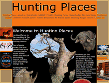 Tablet Screenshot of huntingplaces.co.za